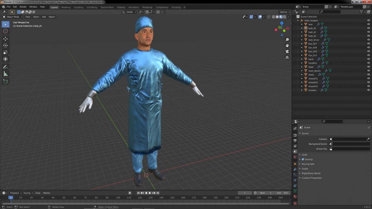 Male Surgeon 2 3D model