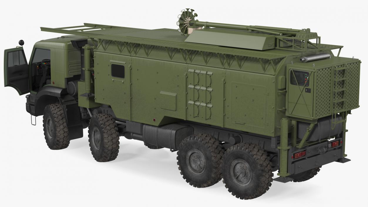 3D model Krasukha 4 Mobile Electronic Warfare System Rigged