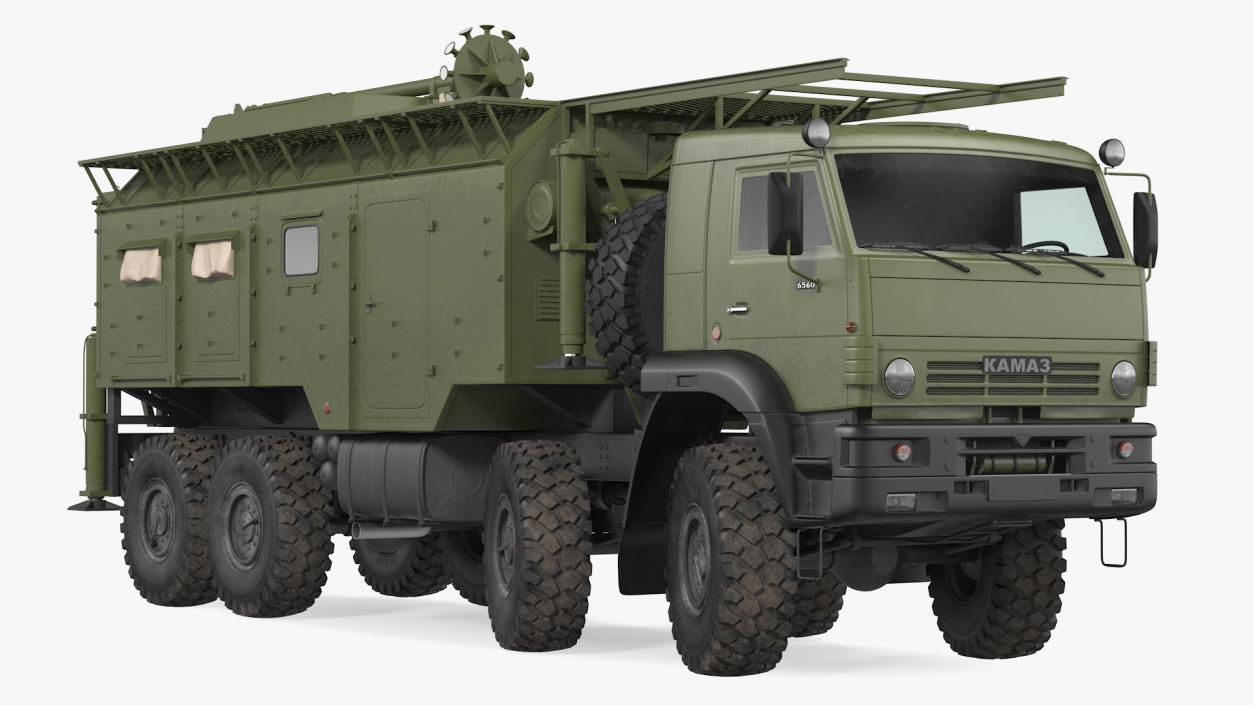 3D model Krasukha 4 Mobile Electronic Warfare System Rigged