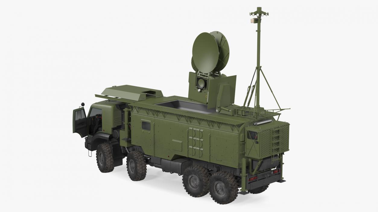 3D model Krasukha 4 Mobile Electronic Warfare System Rigged