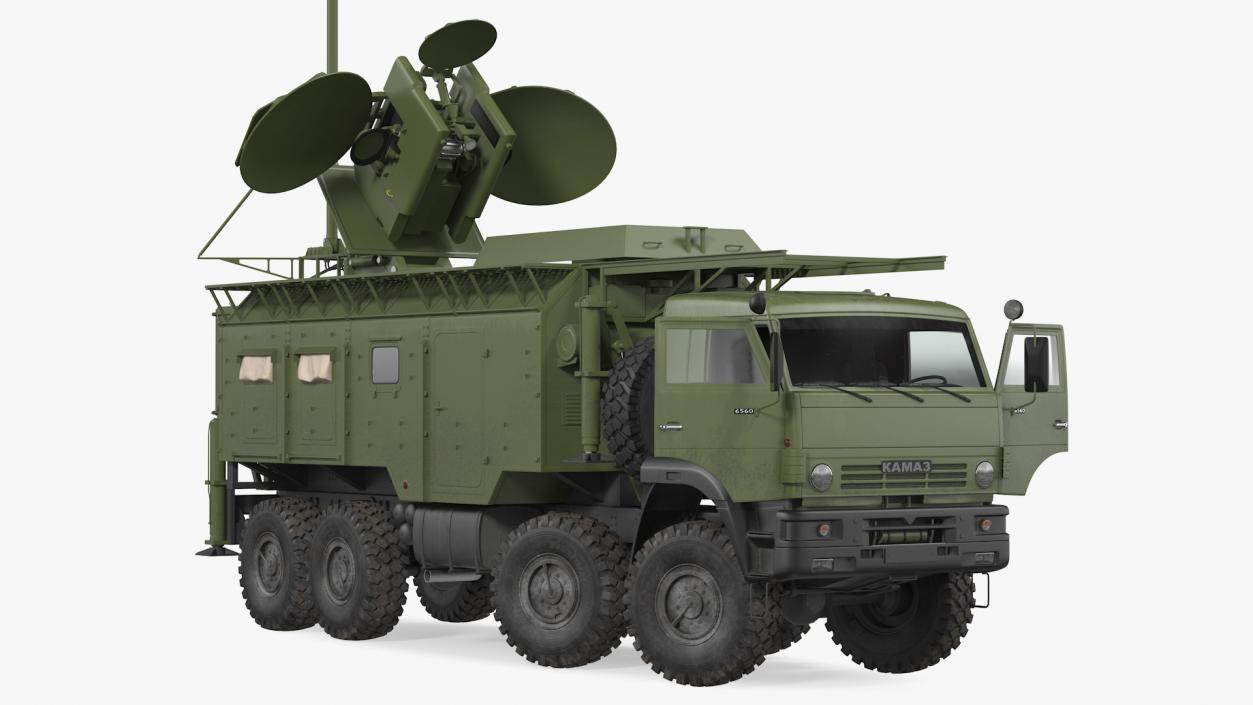 3D model Krasukha 4 Mobile Electronic Warfare System Rigged