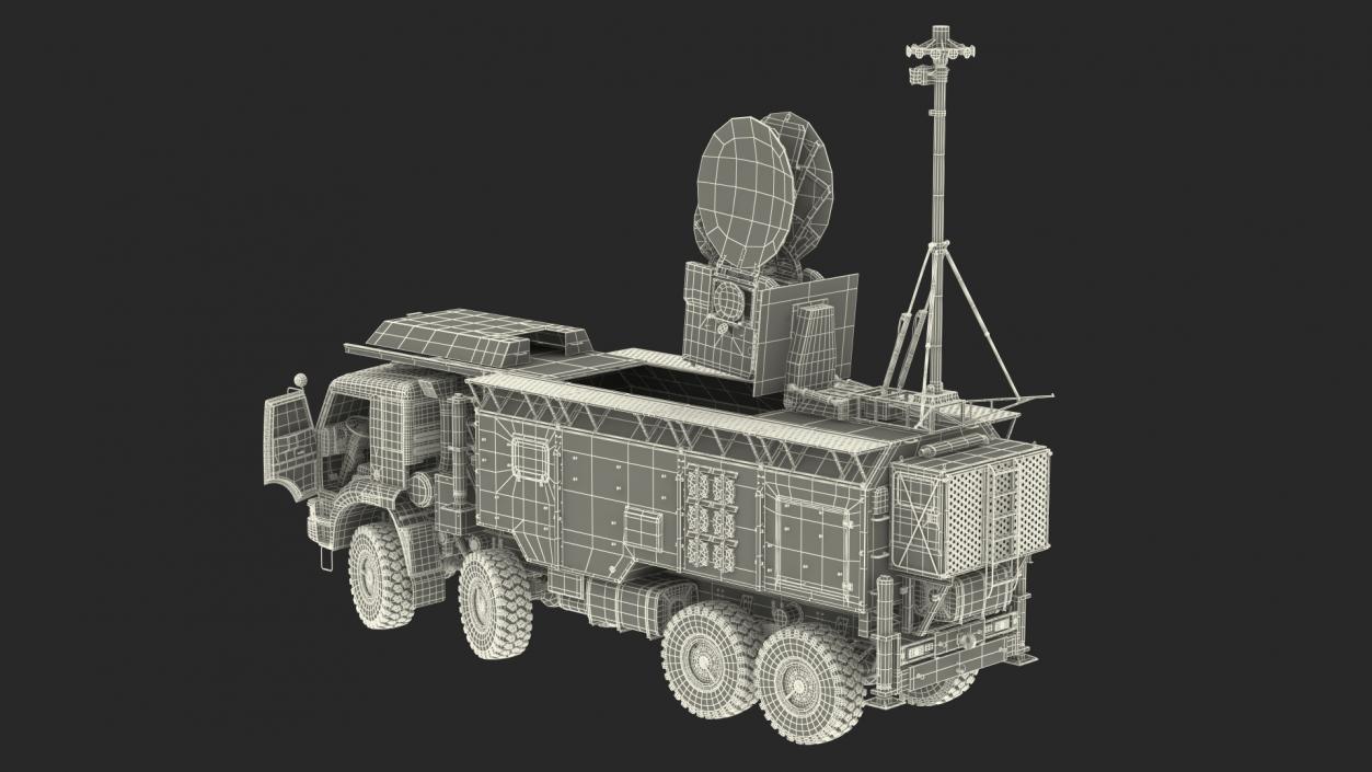 3D model Krasukha 4 Mobile Electronic Warfare System Rigged