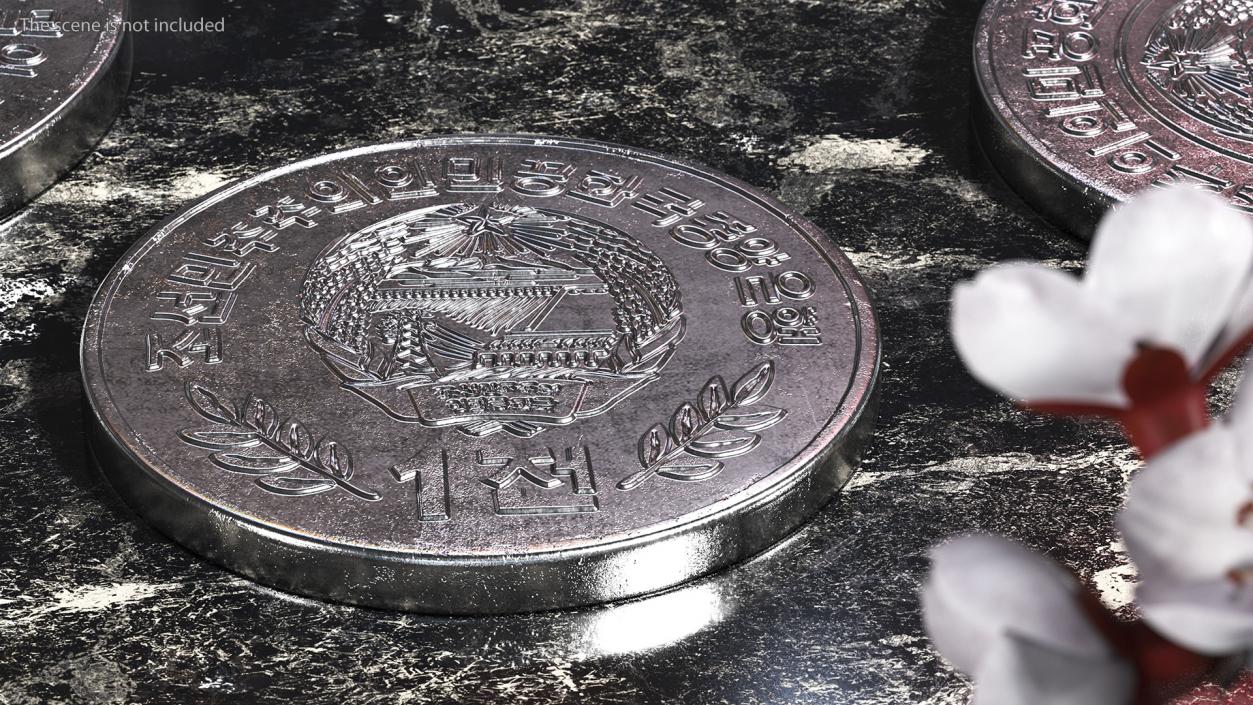 3D North Korea 1 Chon Coin 2008 model