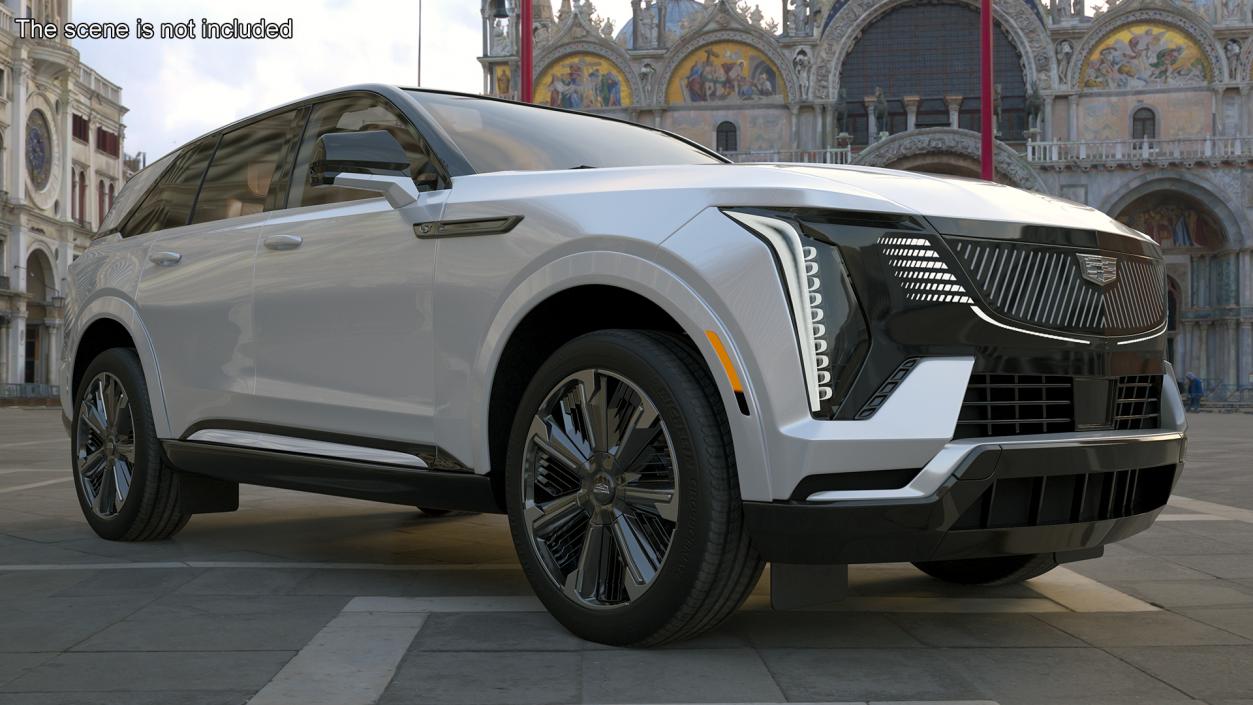 3D All-electric 2025 Cadillac Escalade IQ Summit White