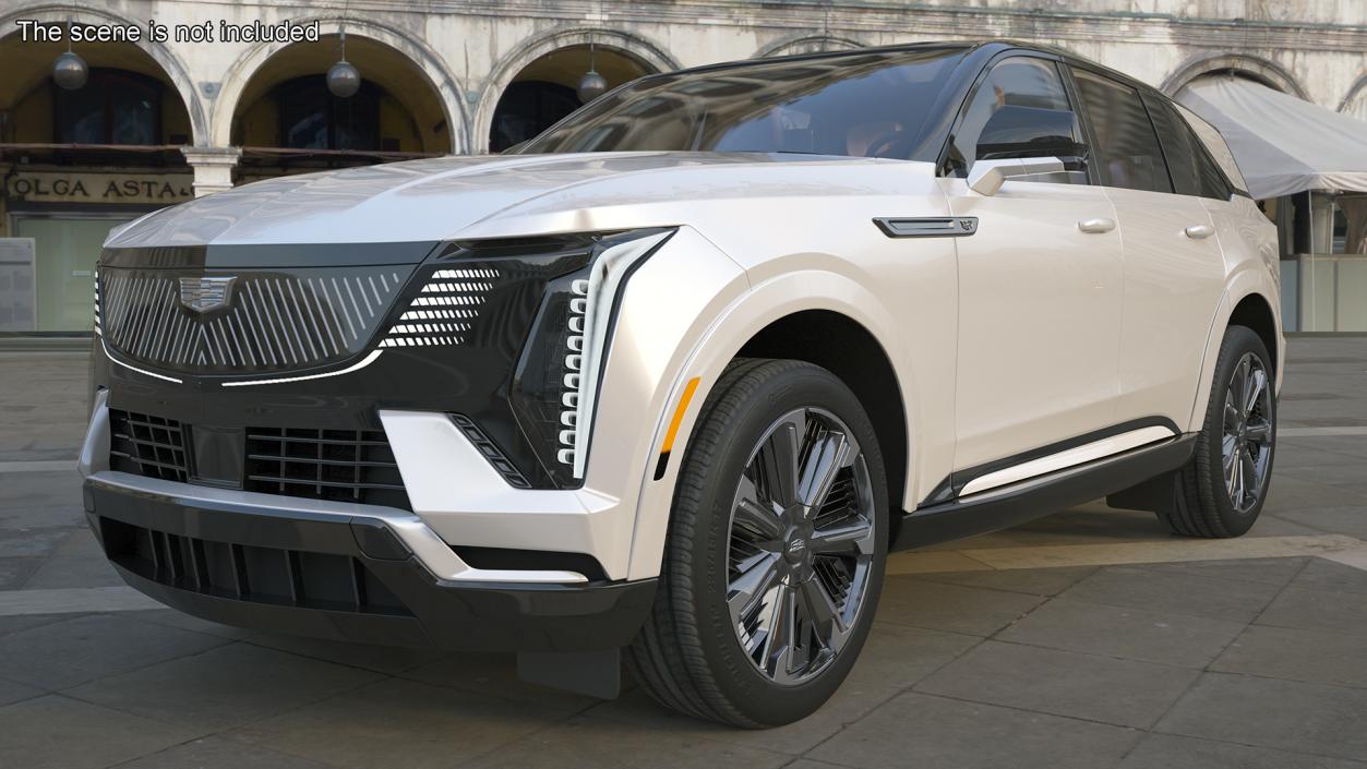 3D All-electric 2025 Cadillac Escalade IQ Summit White