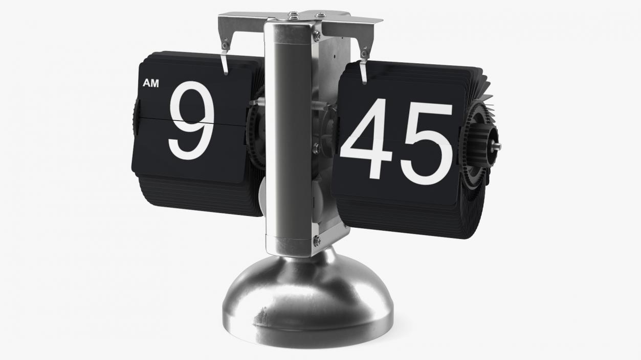Retro Digital Flip Down Clock 3D model