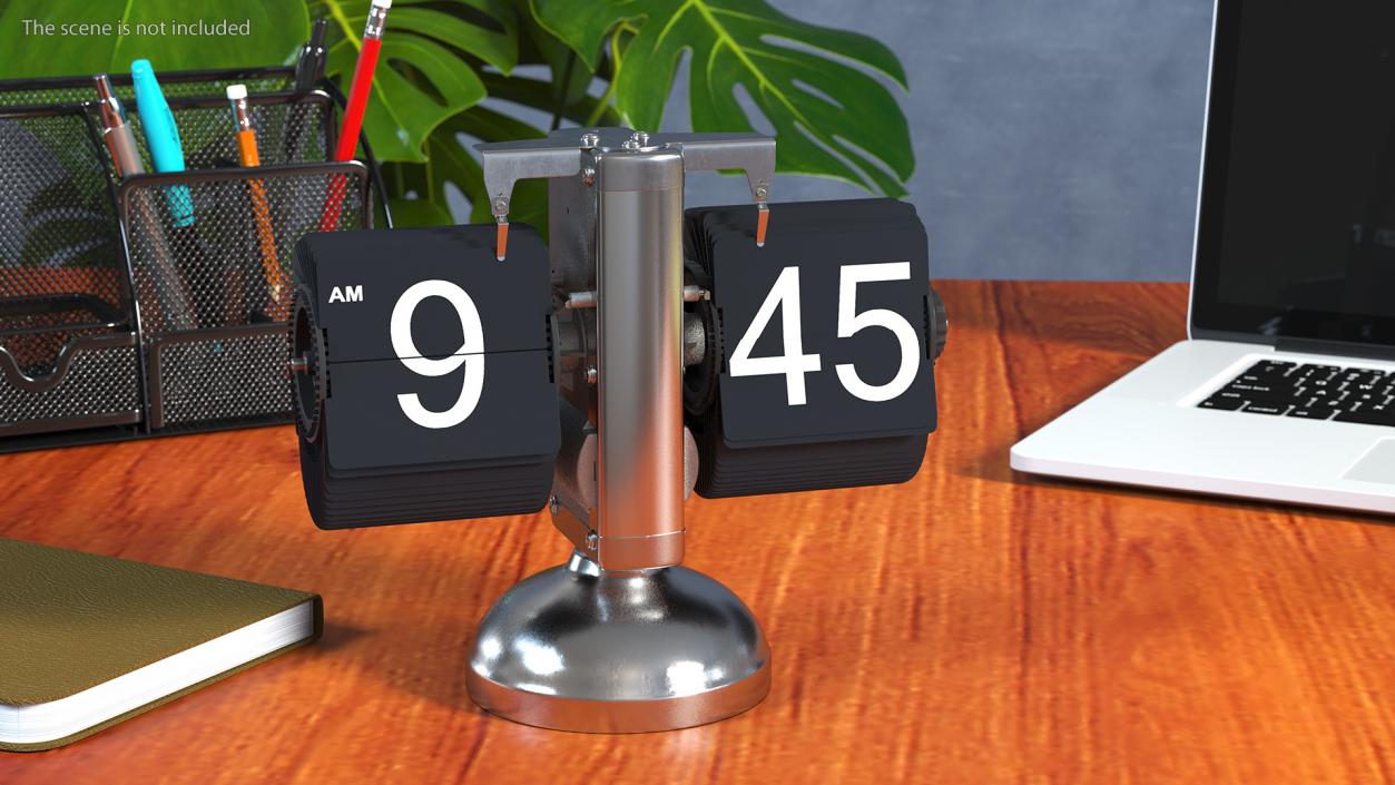 Retro Digital Flip Down Clock 3D model