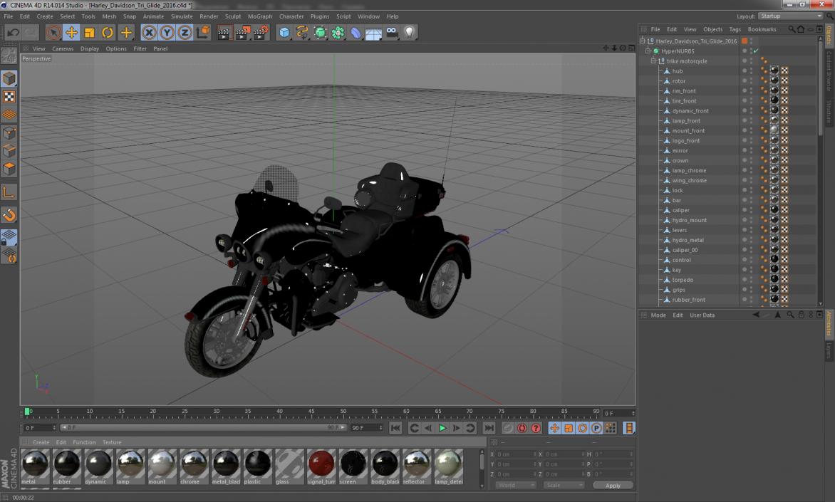 3D model Harley Davidson Tri Glide 2016