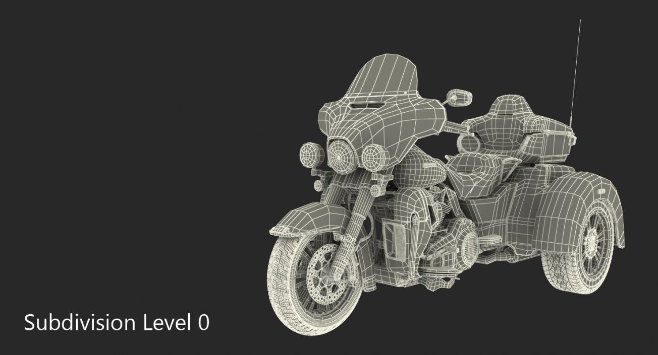 3D model Harley Davidson Tri Glide 2016