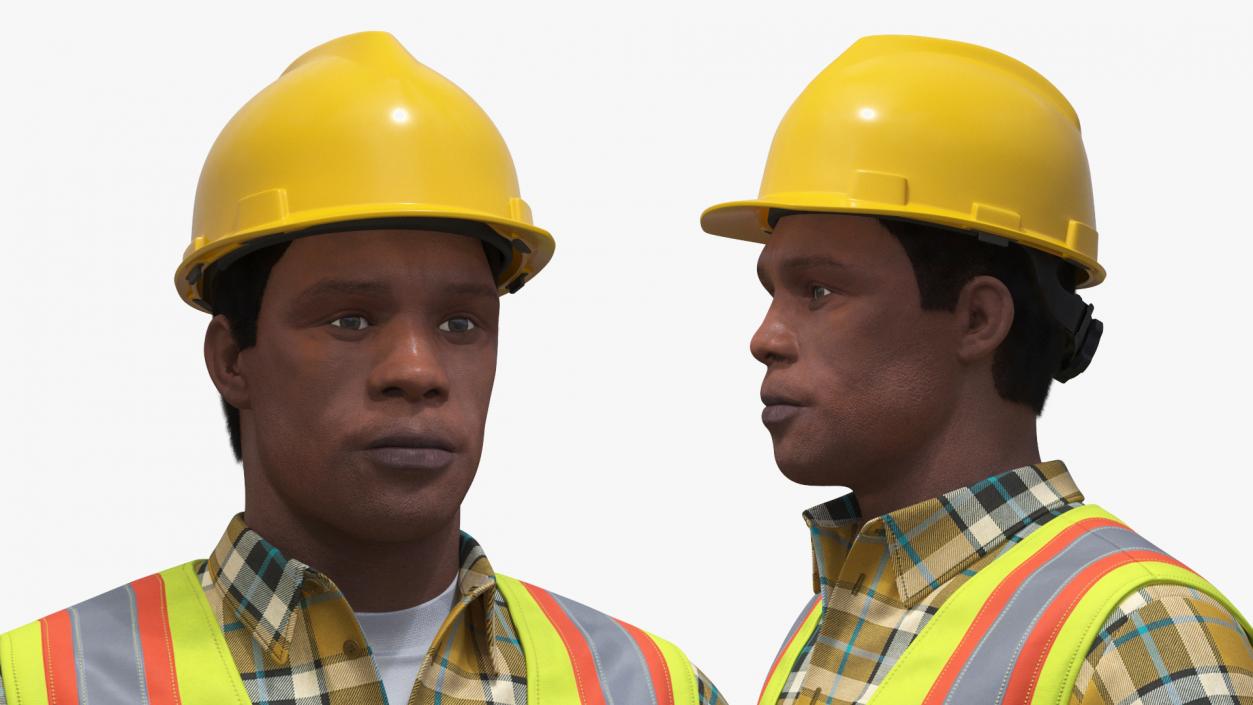 3D model Construction Worker A-Pose Fur