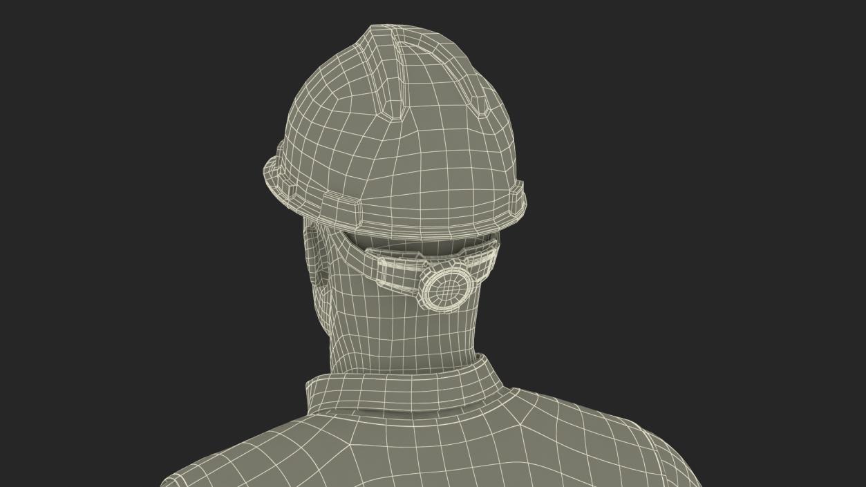 3D model Construction Worker A-Pose Fur