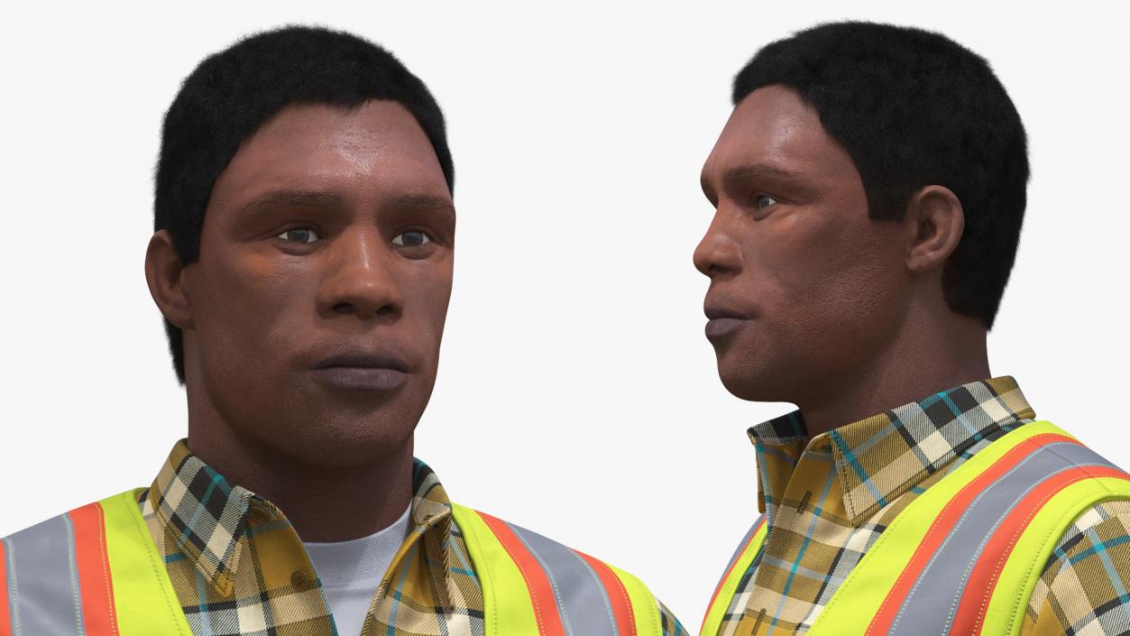 3D model Construction Worker A-Pose Fur