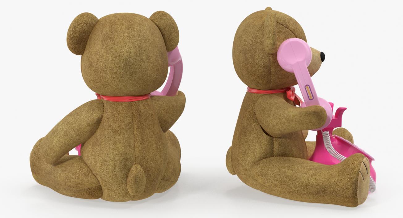 3D model Teddy Bear with Toy Phone