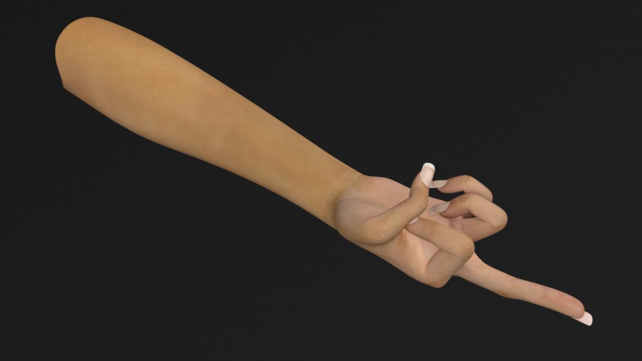 3D model Female Hand Middle Finger Sign