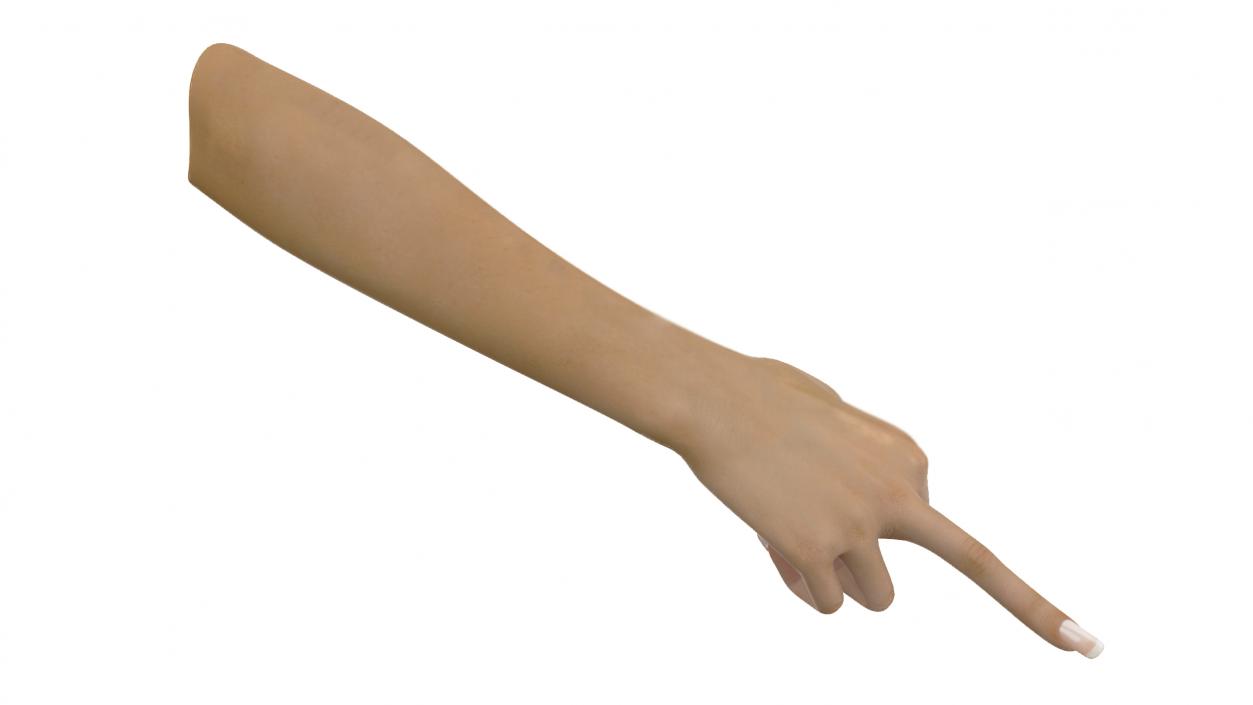 3D model Female Hand Middle Finger Sign