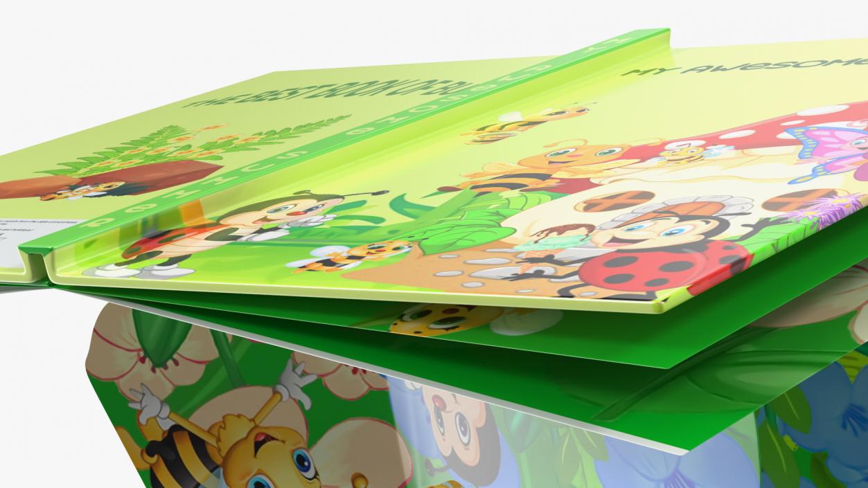 3D model Expanded Children Pop Up Book About Bees