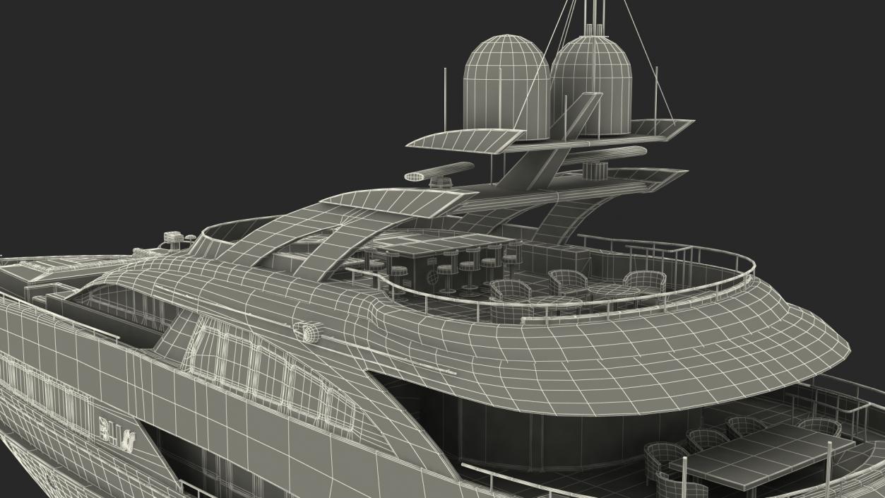 3D Bliss Motor Mega Yacht for Travel model