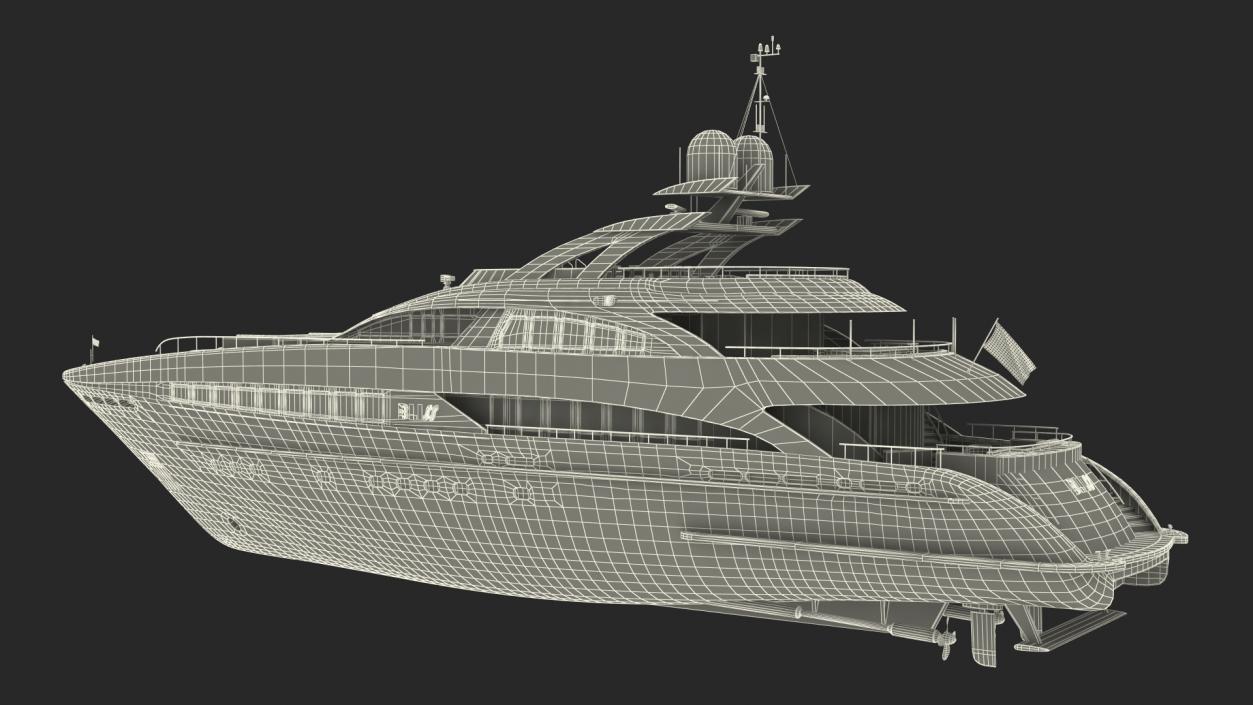 3D Bliss Motor Mega Yacht for Travel model