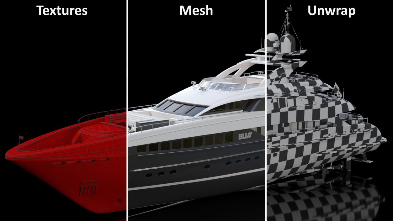 3D Bliss Motor Mega Yacht for Travel model