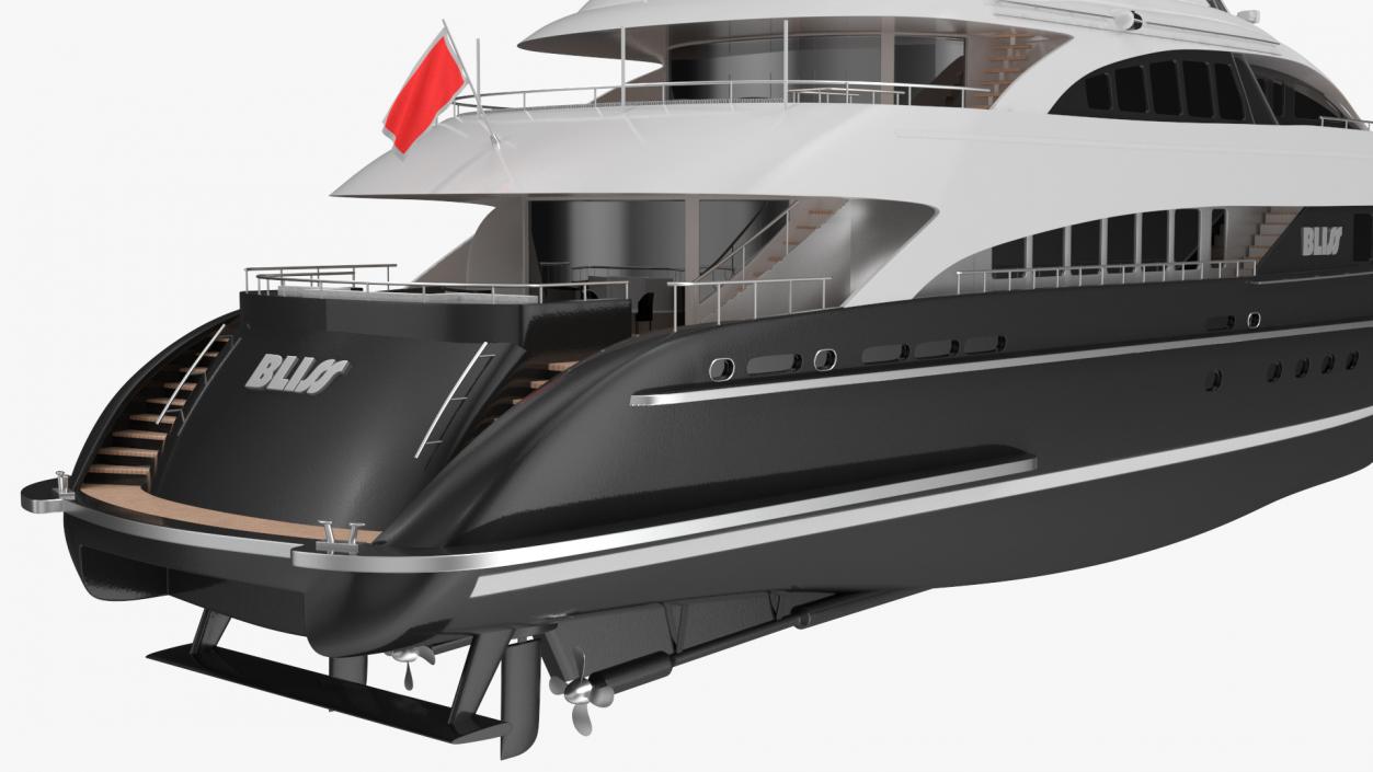 3D Bliss Motor Mega Yacht for Travel model