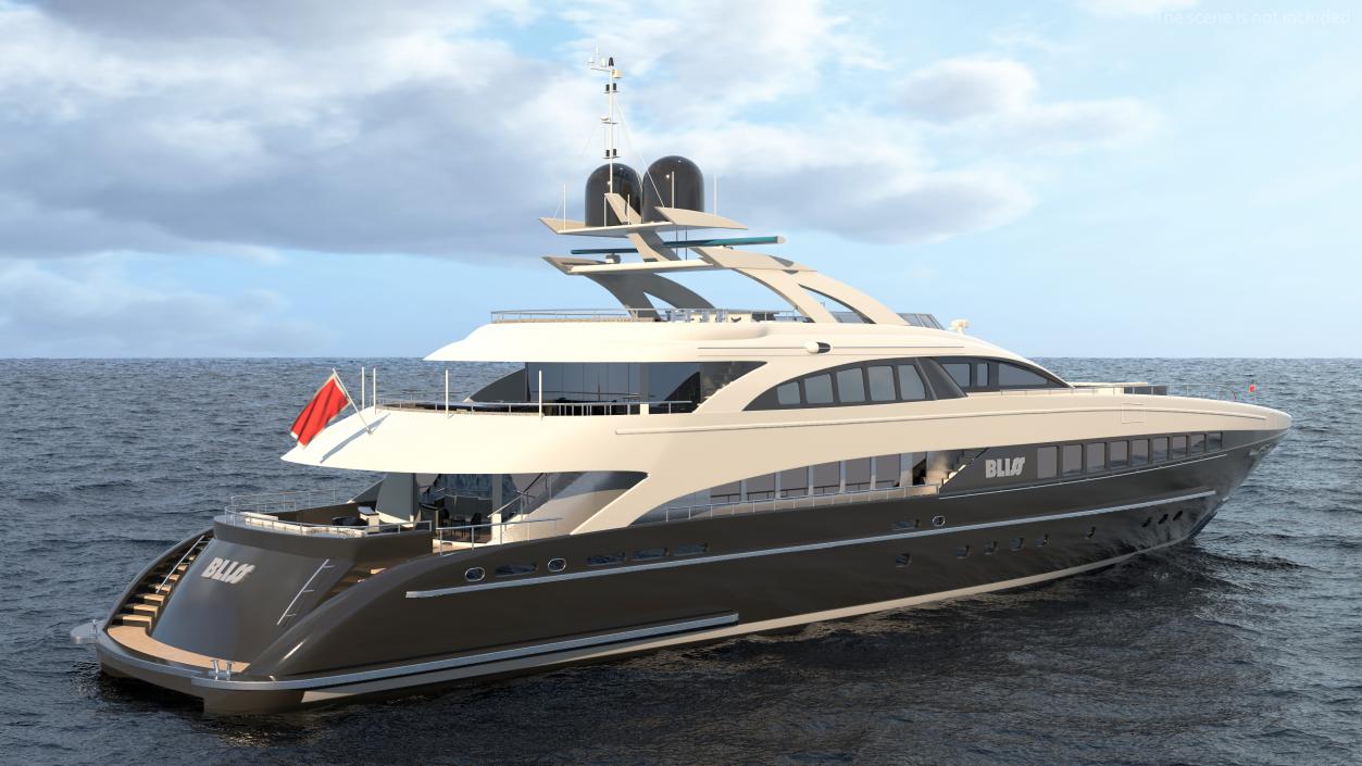 3D Bliss Motor Mega Yacht for Travel model