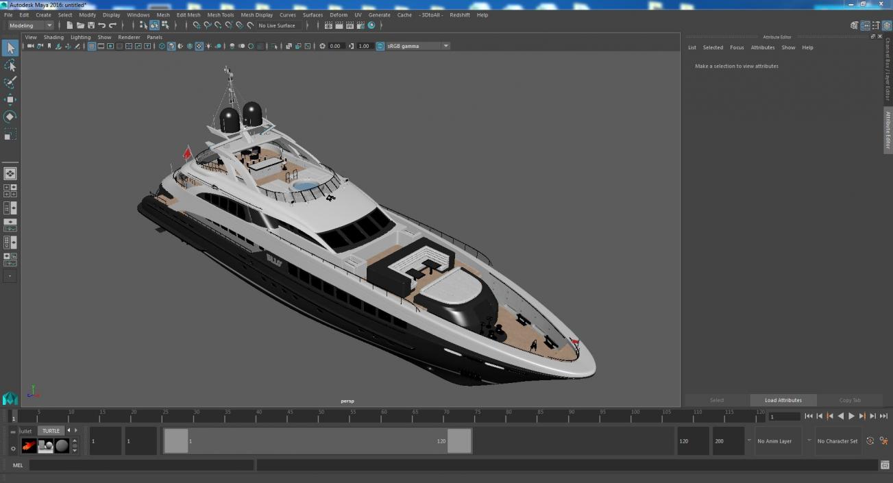 3D Bliss Motor Mega Yacht for Travel model