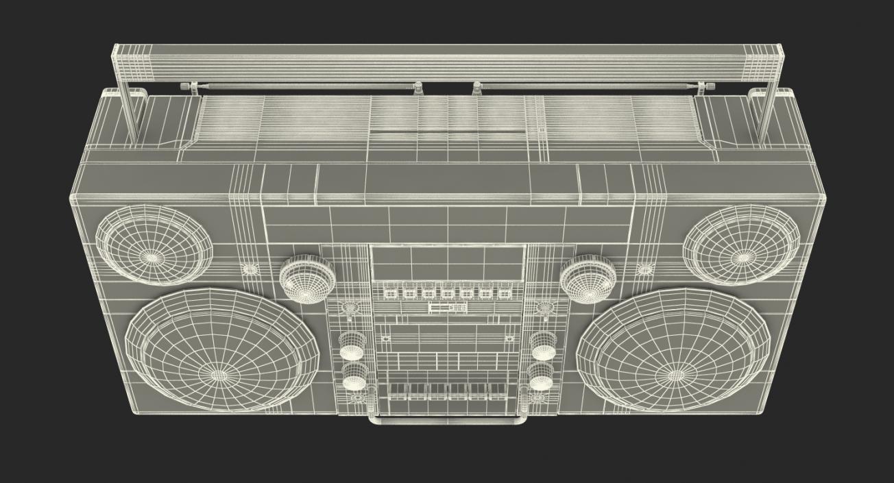 3D Portable Boombox and Audio Cassette Collection