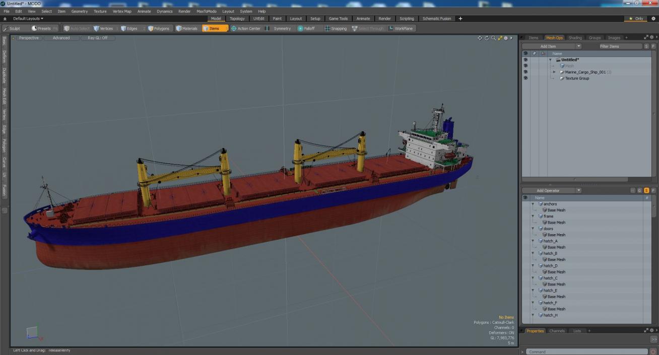 Marine Cargo Ship 3D