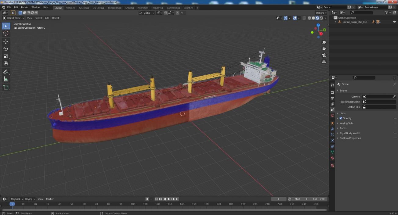 Marine Cargo Ship 3D