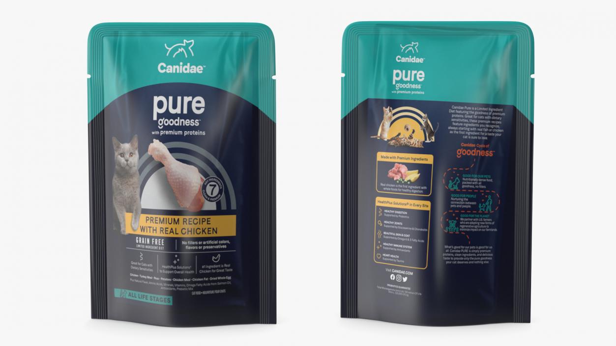 Cat Food Pouch Canidae 3D