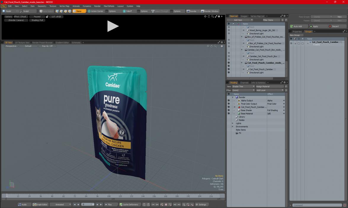 Cat Food Pouch Canidae 3D