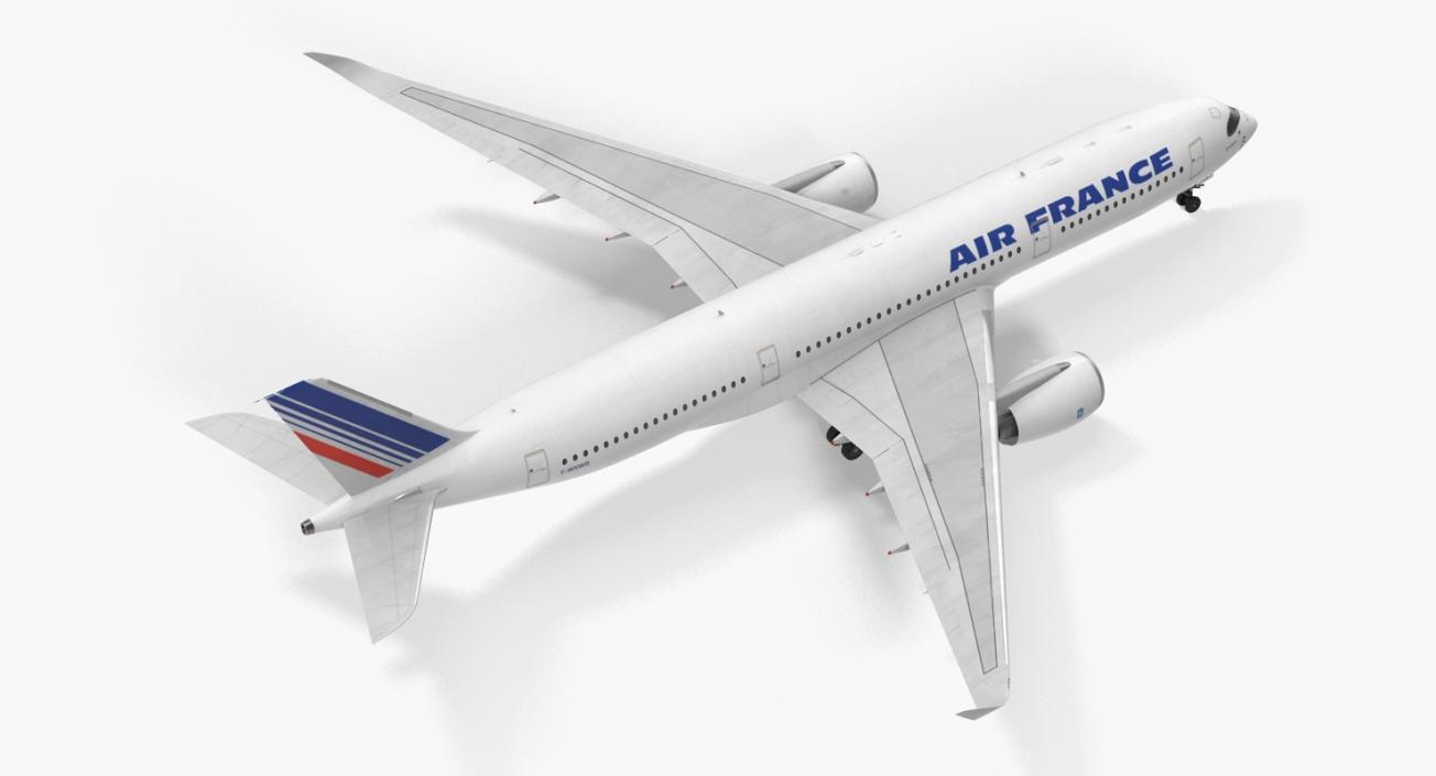 Airbus A350-900 Air France Rigged 3D Model 3D