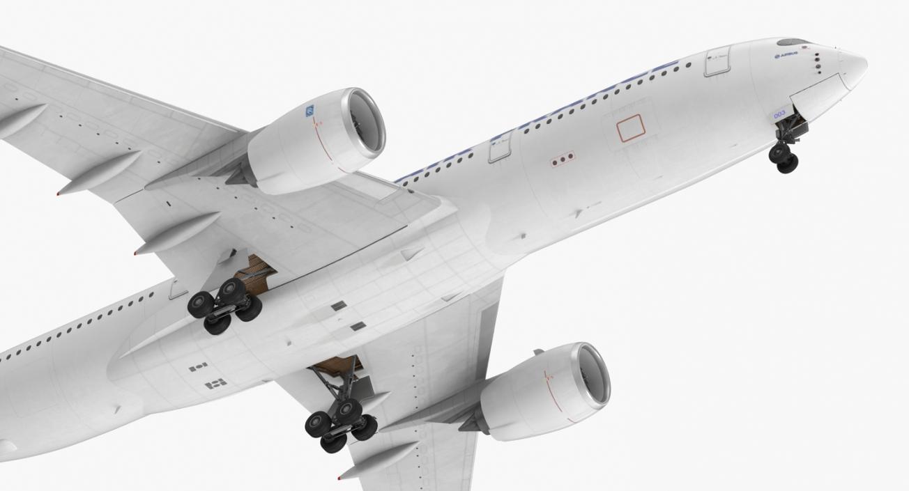 Airbus A350-900 Air France Rigged 3D Model 3D