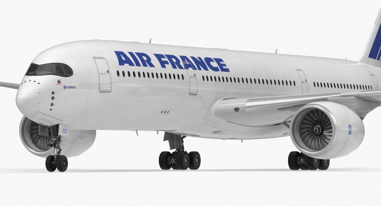 Airbus A350-900 Air France Rigged 3D Model 3D