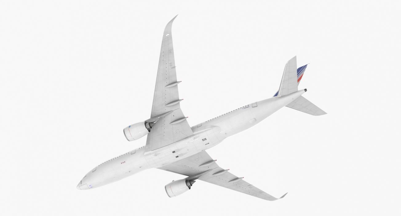 Airbus A350-900 Air France Rigged 3D Model 3D