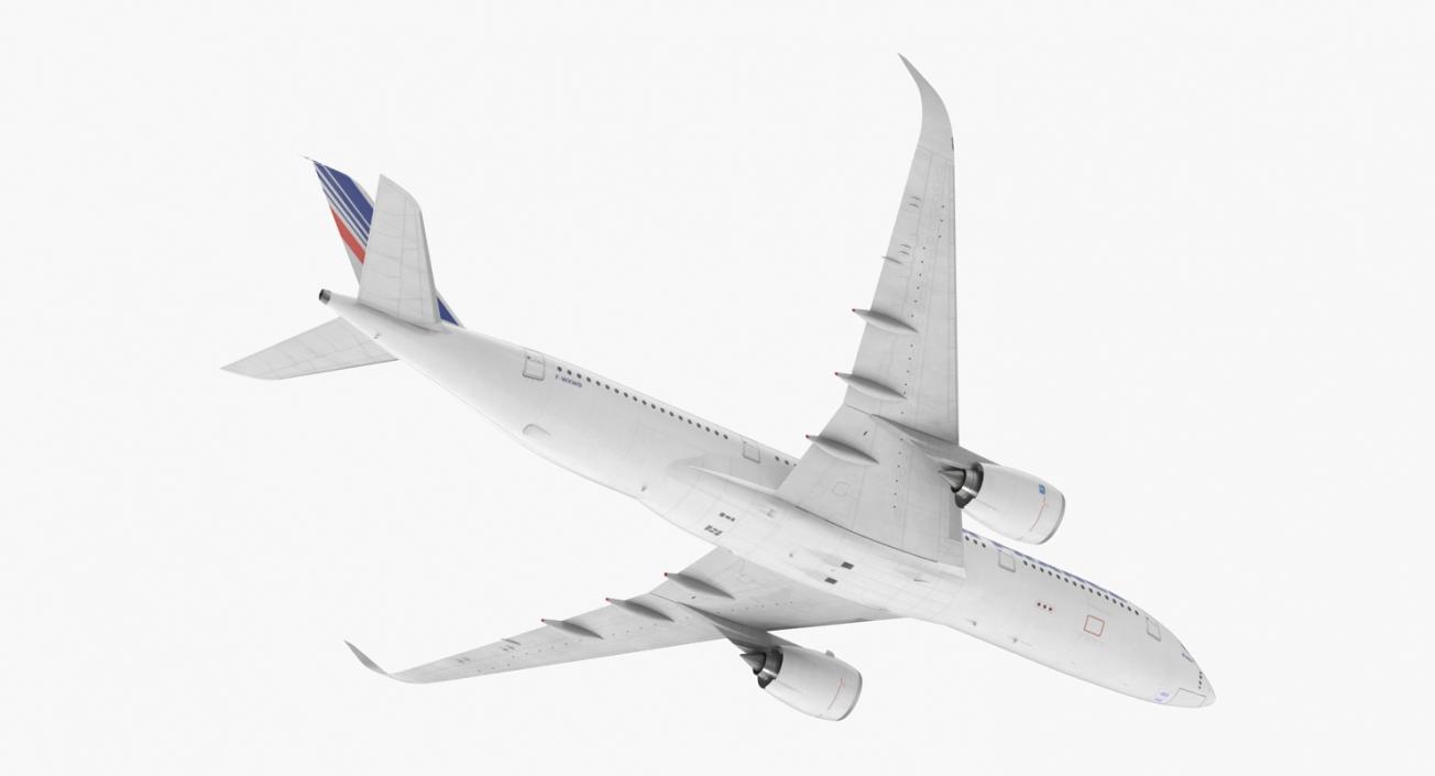 Airbus A350-900 Air France Rigged 3D Model 3D