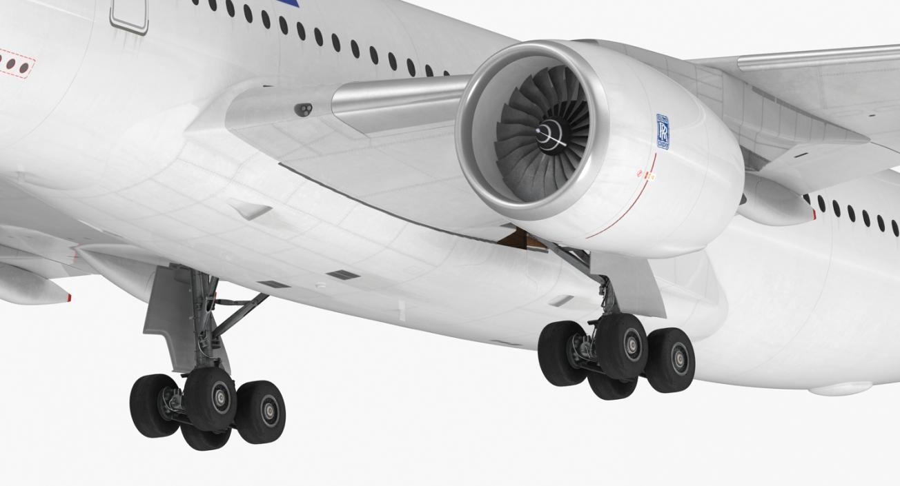 Airbus A350-900 Air France Rigged 3D Model 3D