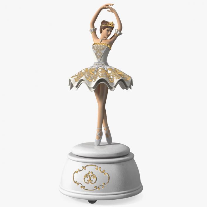 3D model Ballerina Music Box White