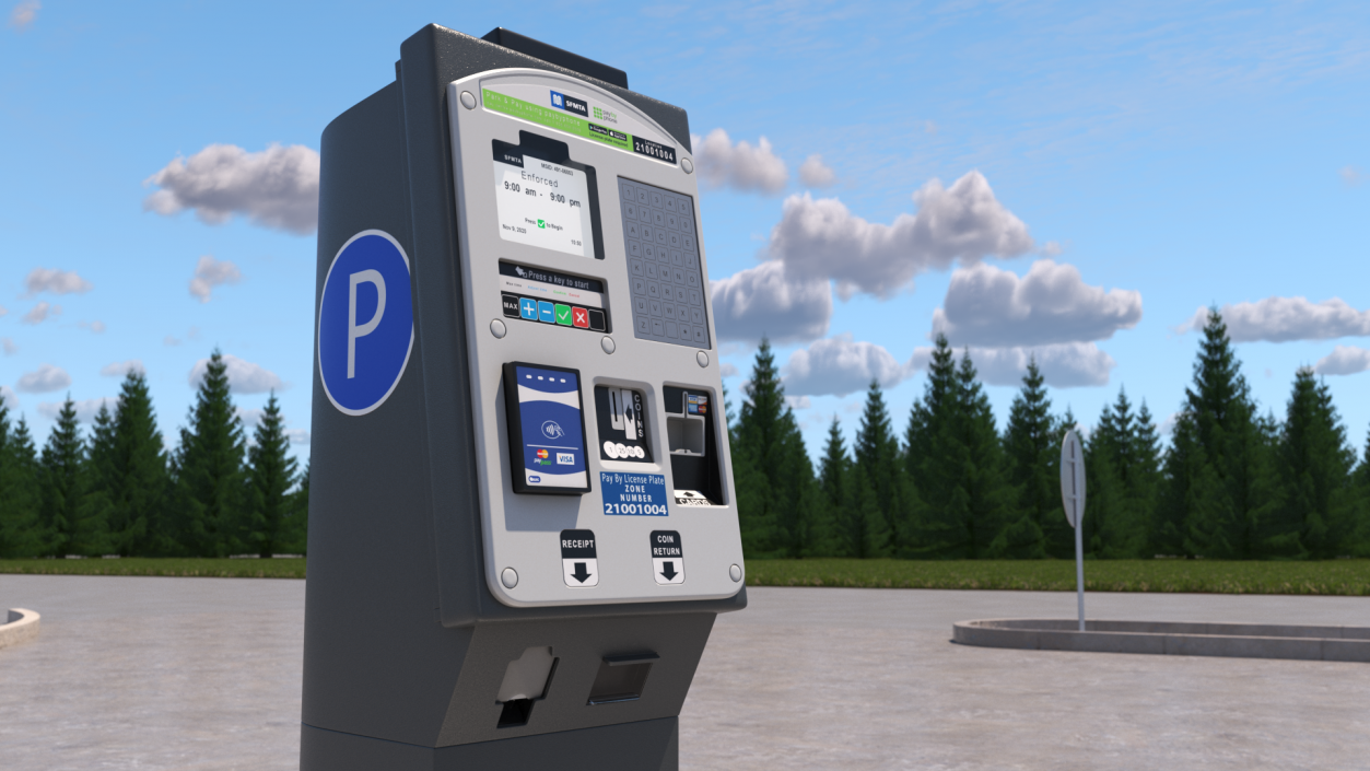 3D Digital Parking Meter