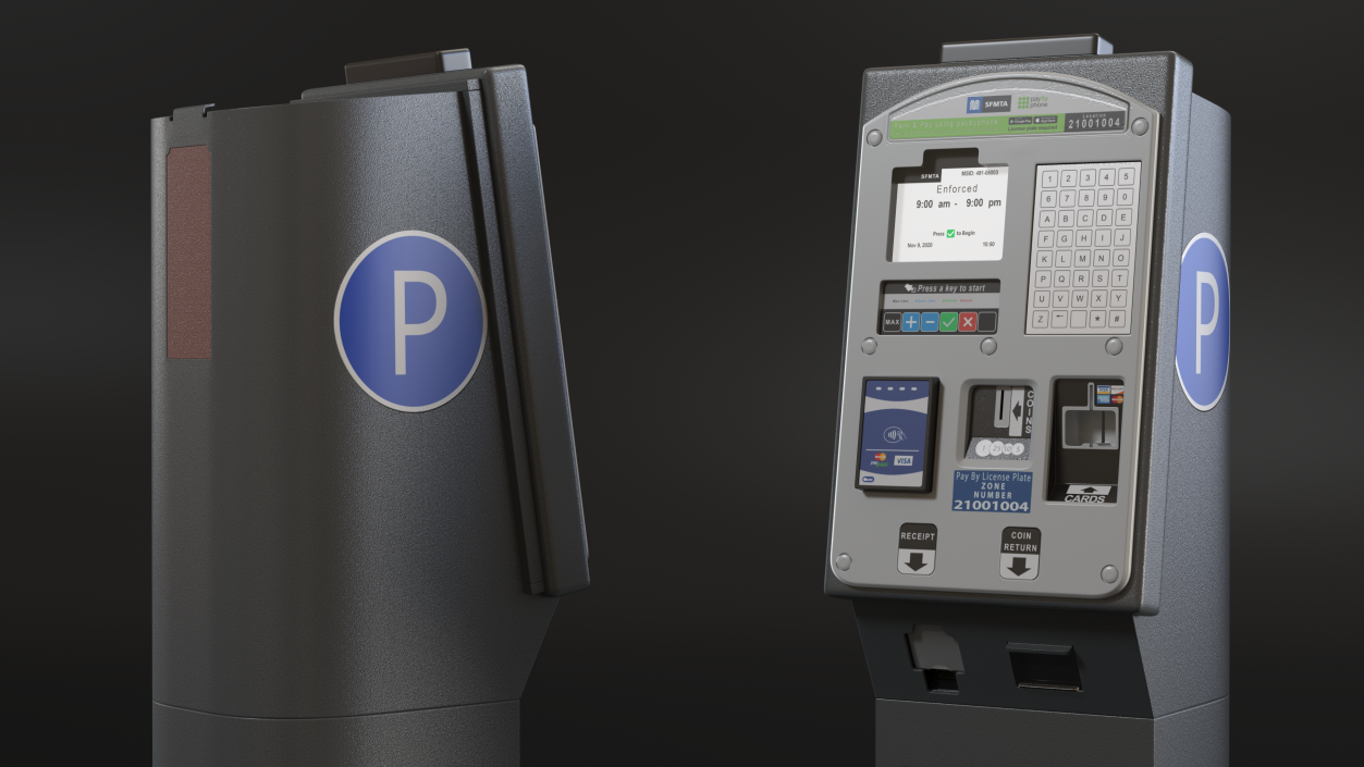 3D Digital Parking Meter