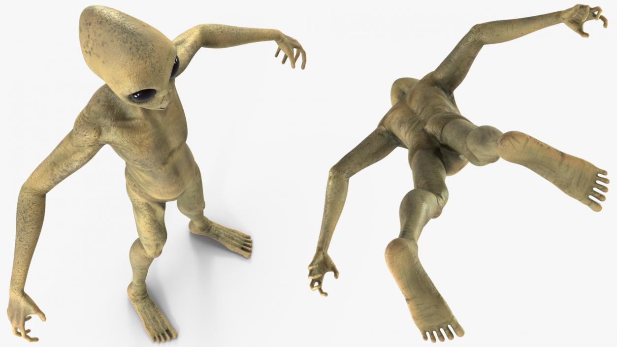 Humanoid Alien Creature Rigged for Maya 3D model