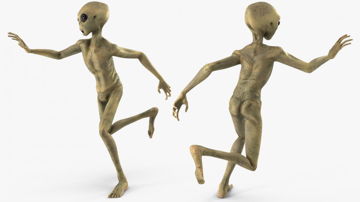 Humanoid Alien Creature Rigged for Maya 3D model