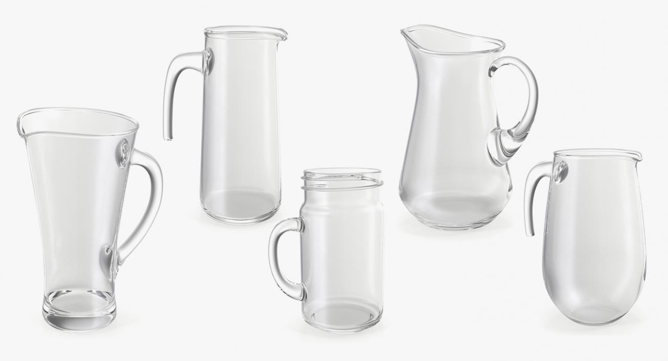 3D Glass Jugs Collection 4 model