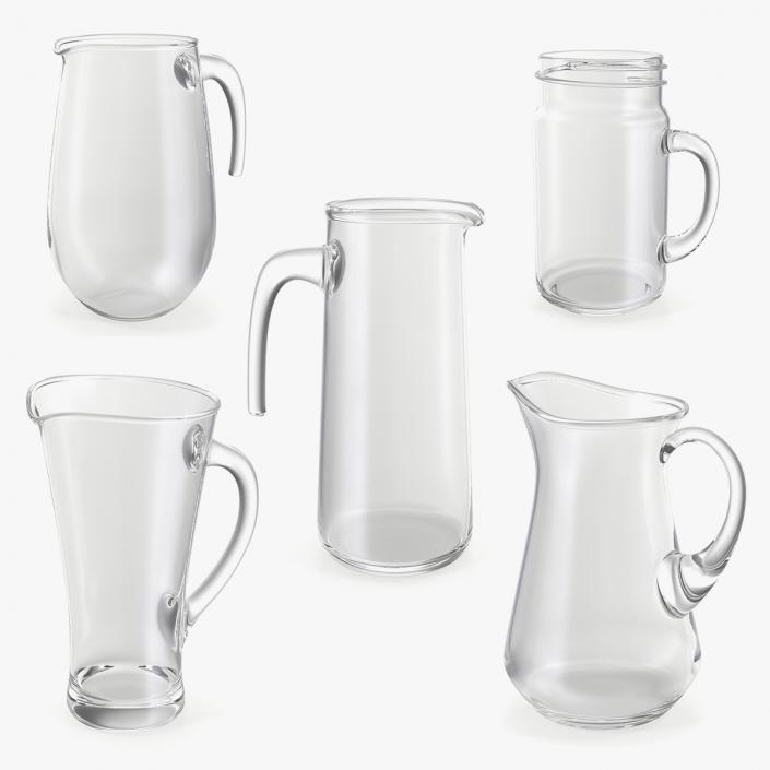 3D Glass Jugs Collection 4 model