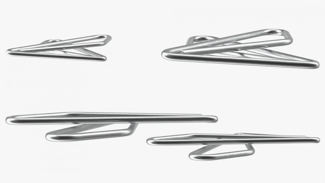 Paper Clip Butterfly Shape Metal 3D