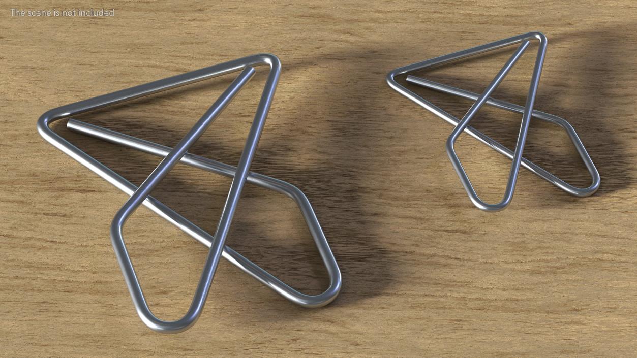 Paper Clip Butterfly Shape Metal 3D