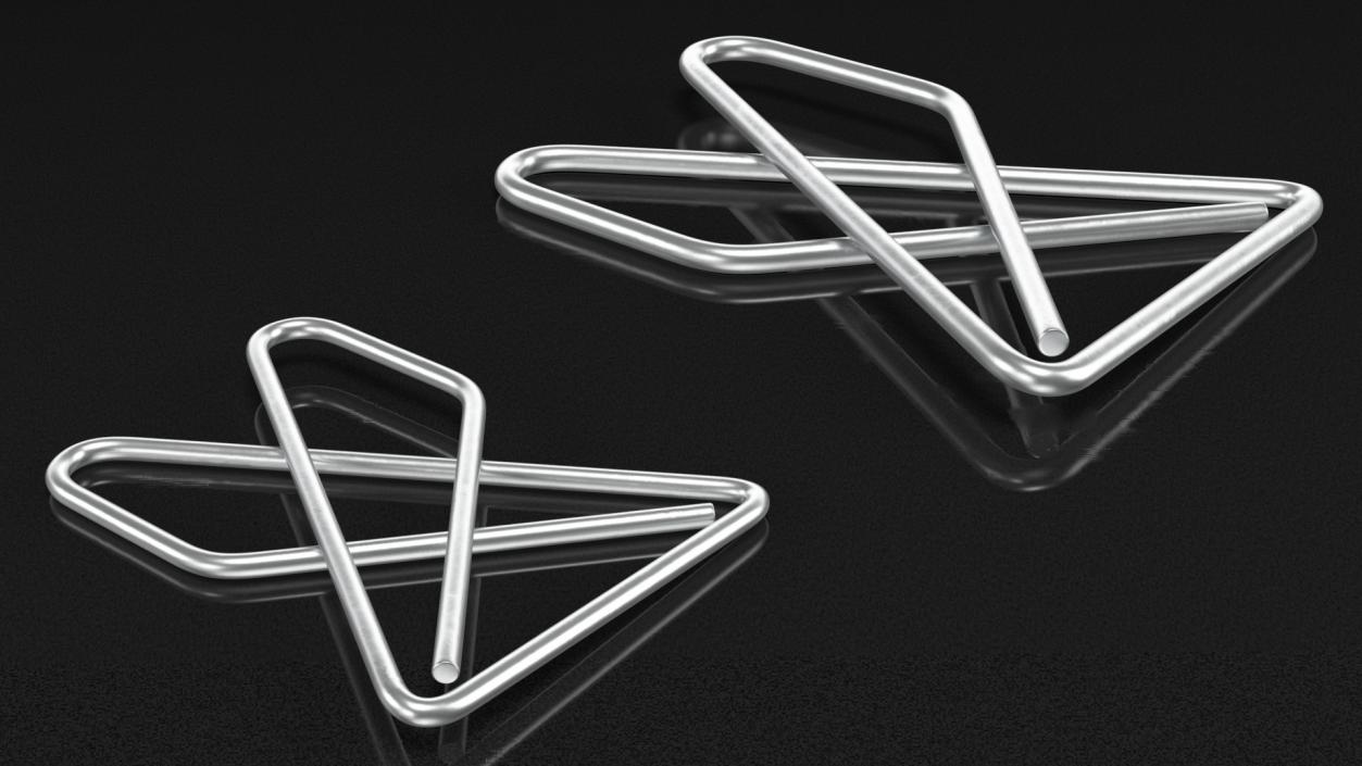 Paper Clip Butterfly Shape Metal 3D