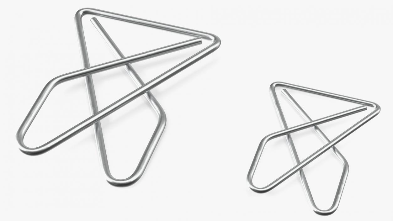 Paper Clip Butterfly Shape Metal 3D