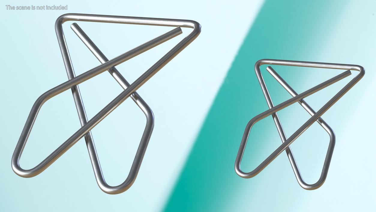 Paper Clip Butterfly Shape Metal 3D