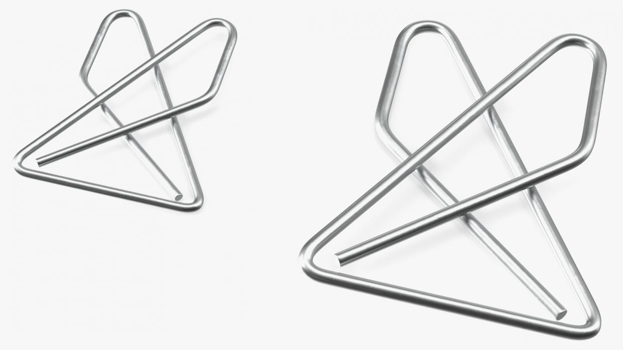 Paper Clip Butterfly Shape Metal 3D